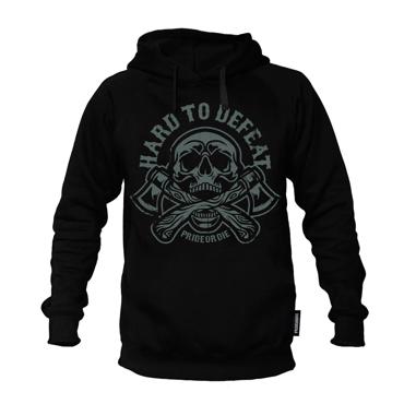 PRIDE OR DIE hard to defeat hoodie -black